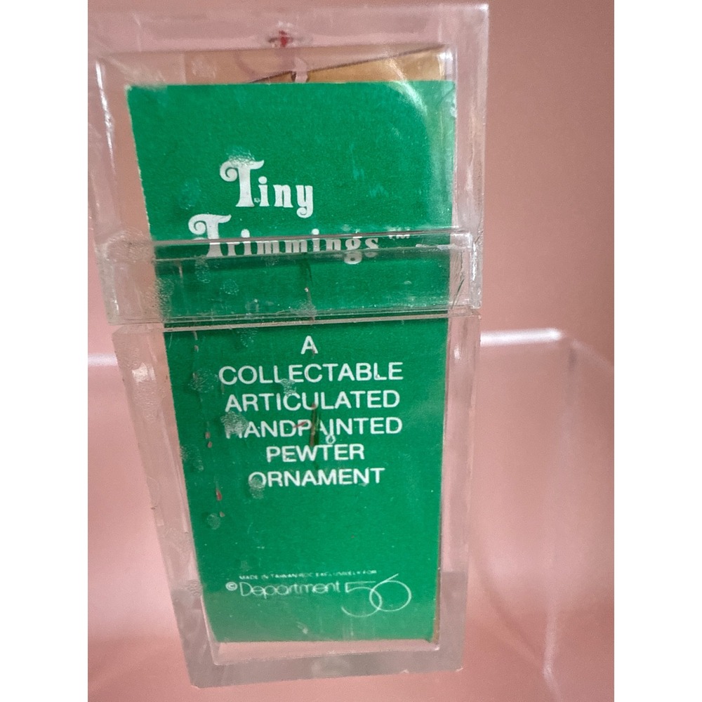 Tiny Trimmings Department 56 Collectible Articulated Handpainted Pewter Santa - Picture 3 of 9